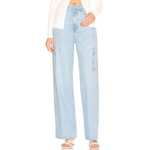 Frame High Rise Baggy Pocket Jean Genoa 25